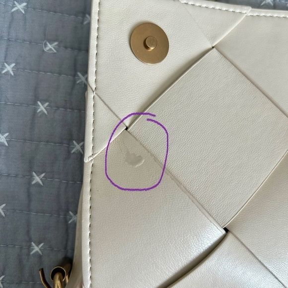 Rachel Zoe Cream Quilted Shoulder Bag - Picture 9 of 9